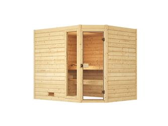 Massivholzsauna VALIDA Eck 3 GTF, OS 7.5