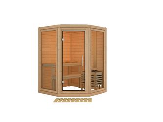 Massivholzsauna Yuma 1580x1580x2070mm Massivholzsauna Yuma 1580x1580x2070mm