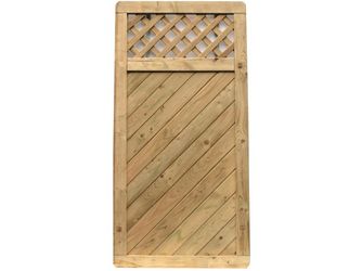 Sichtschutzzaun Fichte KDI grün mit Rankgitter "Föhr"