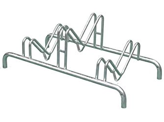 Mehrfach-Fahrradständer freist., fvz, Einstellplätze 3, LxT 1000x515mm Mehrfach-Fahrradständer freist., fvz, Einstellplätze 3, LxT 1000x515mm