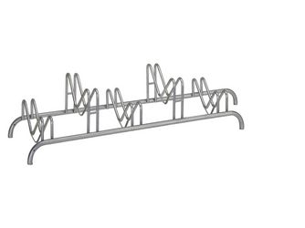 Mehrfach-Fahrradständer freist., fvz, Einstellplätze 5, LxT 1450x515mm Mehrfach-Fahrradständer freist., fvz, Einstellplätze 5, LxT 1450x515mm