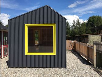 Modulhaus MH 2828 S Skand. Fichte Satteldach, Stärke: 25mm, 282x282cm