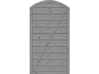 Tor Sichtschutzzaun Fichte geriffelt Basaltgrau "Monegro"