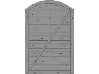 Tor Sichtschutzzaun Fichte geriffelt Basaltgrau "Monegro"