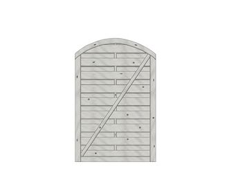 Tor Sichtschutzzaun Fichte geriffelt Grau "Monegro"