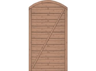 Tor Sichtschutzzaun Fichte geriffelt Hellbraun "Monegro"