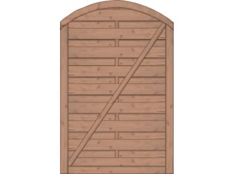 Tor Sichtschutzzaun Fichte geriffelt Hellbraun "Monegro"