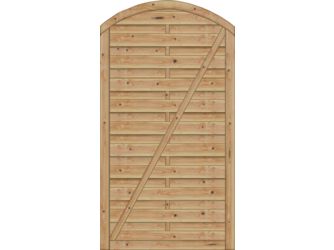 Tor Sichtschutzzaun Lärche / Douglasie gehobelt Natur unbehandelt "Monegro"