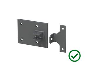 Montageplatte für Tor an Mauer anthrazit 15,5x12x8cm