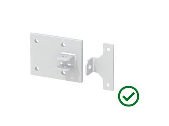 Montageplatte für Tor an Mauer weiß 15,5x12x8cm