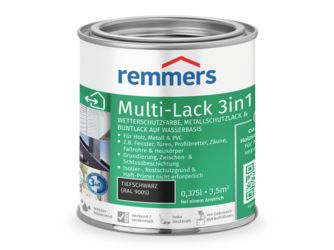 Multi-Lack 3in1 tiefschwarz (RAL 9005), 0,375l