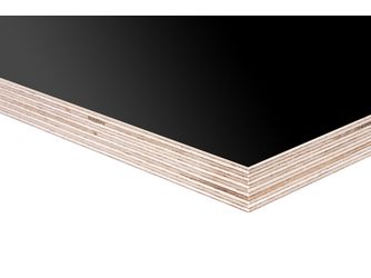 Multiplexplatte Birke, beidseitig HPL schwarz