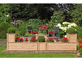 Pflanzkasten 2er, Lärche natur