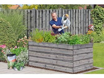 NATURA Hochbeet, grau Kiefer 90x180x80cm