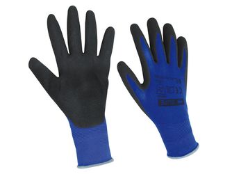 Nitril-Feinstrickhandschuh Micro-Grip ELITE, blau/schwarz, Gr. 8/M