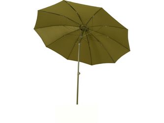 PAOLO Mittelstockschirm Ø270cm olive Gest. Alu, Rope, Armlehnen aus Teak