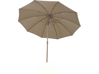 PAOLO Mittelstockschirm Ø270cm taupe AluGest., Tischpl. aus gesinterter Stein in beige