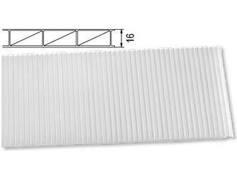 PC Doppelstegplatten, N-Struktur, 16 mm Weiß