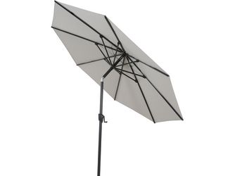 PINO Mittelstockschirm Ø300cm grau-mel. AluGest., Tischpl. aus gesinterter Stein in beige