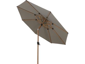 PINO Mittelstockschirm Ø300cm taupe-mel. AluGest., Rope, mit Kissen