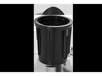 PORTO-PLUS-Verlängerung 100mm verstärktes Polypropylen, schwarz, witterungsbeständig, 1 Stück