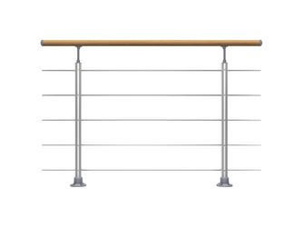 PS 020 Geländer-Set mit Eichehandlauf, versiegelt. 1,50m, Bodenmontage