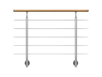 PS 021 Geländer-Set mit Eichehandlauf, versiegelt. 1,50m, Wandmontage