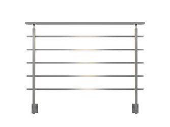 PS 301 Geländer-Set Alu eckig 1,50m, Wandmontage