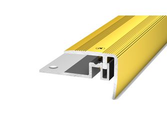 PS 400 Treppenkantenprofil für Belagstärken von 12 - 18mm 65x35x1000mm, gold PS 400 Treppenkantenprofil für Belagstärken von 12 - 18mm 65x35x1000mm, gold