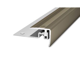 PS 400 Treppenkantenprofil für Belagstärken von 7 - 15mm 30x25x2500mm, Edelstahl matt