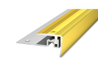 PS 400 Treppenkantenprofil für Belagstärken von 7 - 15mm 60x25x1000mm, gold PS 400 Treppenkantenprofil für Belagstärken von 7 - 15mm 60x25x1000mm, gold