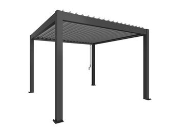 Pergola Gr. 3,5 x 3,5 dunkelgrau/silber- metallic 3675x3675x2550mm