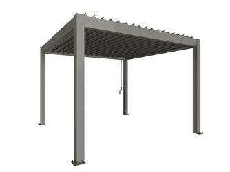 Pergola Gr. 3,5 x 3,5 quarzgrau- metallic 3675x3675x2550mm