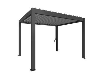Pergola Gr. 3,5 x 3 dunkelgrau/silber- metallic 3675x3120x2550mm