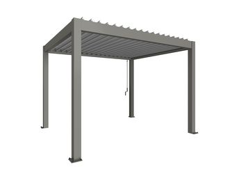 Pergola Gr. 3,5 x 3 quarzgrau/silber- metallic 3675x3120x2550mm
