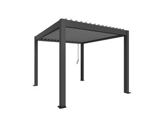 Pergola Gr. 3 x 3,5 dunkelgrau/silber- metallic 3120x3675x2550mm