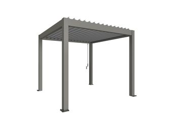 Pergola Gr. 3 x 3 quarzgrau/silber- metallic 3120x3120x2550mm