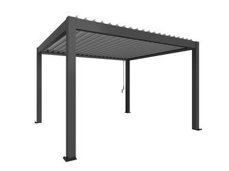 Pergola Gr. 4 x 3,5 dunkelgrau/silber- metallic 4045x3675x2550mm