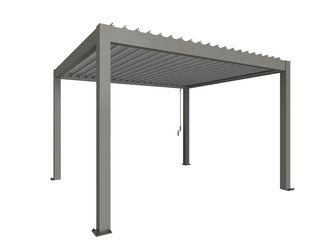 Pergola Gr. 4 x 3,5 quarzgrau/silber- metallic 4045x3675x2550mm