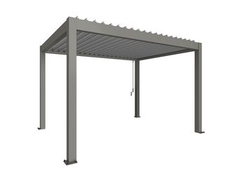 Pergola Gr. 4 x 3 quarzgrau/silber- metallic 4045x3120x2550mm