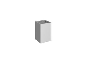 Pflanzbeet Belvedere MAXI Gr. 50 silber- metallic 530x530x770mm
