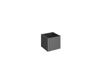Pflanzbeet Belvedere MINI Gr. 50 dunkelgrau- metallic 530x530x450mm