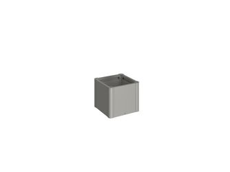 Pflanzbeet Belvedere MINI Gr. 50 quarzgrau- metallic 530x530x450mm