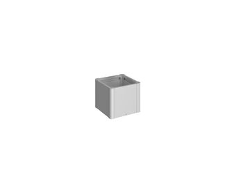 Pflanzbeet Belvedere MINI Gr. 50 silber- metallic 530x530x450mm