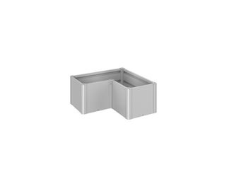 Pflanzbeet Belvedere MINI Gr. L100 silber- metallic 1020x1020x450mm