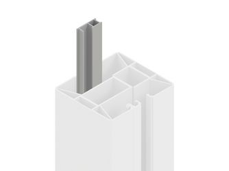 Pfosten SYSTEM End-Profil Farbe silber 105cm