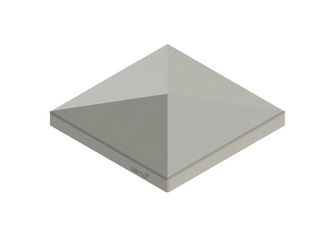 Pfostenkappe Dach Grau 12x12 mit Schrauben