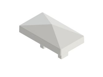 Pfostenkappe Wandanschlusspf. Silber Aluminium Silber