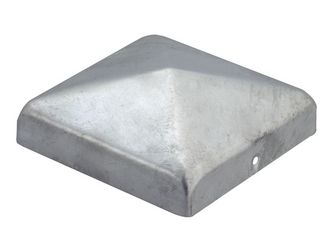 Pfostenkappe, für Holzpfosten, flach, feuerverzinkt, LxB 100x100mm Pfostenkappe, für Holzpfosten, flach, feuerverzinkt, LxB 100x100mm
