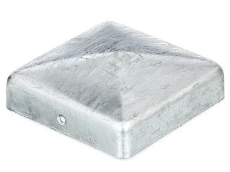 Pfostenkappe, für Holzpfosten, flach, feuerverzinkt, LxB 90x90mm Pfostenkappe, für Holzpfosten, flach, feuerverzinkt, LxB 90x90mm